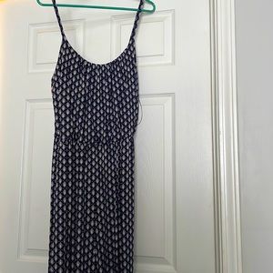 NWT- Kaileigh Womens Adalia Knit blue/white patterned Jumpsuit- sz L
